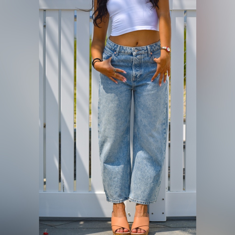 Free People We The Free Deep Trance Dropped Boyfriend Jeans Size 32